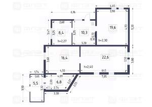 Дом 90м², 1-этажный, участок 285 сот.