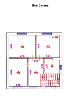 Коттедж 125м², 2-этажный, участок 4 сот.