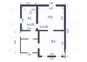 Дом 43м², 1-этажный, участок 4 сот.