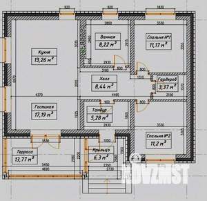Коттедж 104м², 1-этажный, участок 7 сот.
