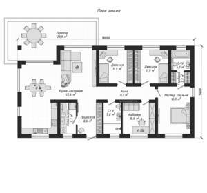 Дом 130м², 1-этажный, участок 8 сот.