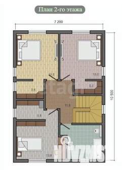 Дом 151м², 2-этажный, участок 7 сот.