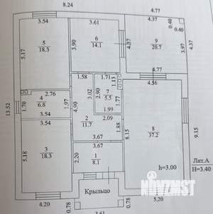 Дом 192м², 5-этажный, участок 7 сот.  