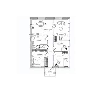 Дом 110м², 1-этажный, участок 5 сот.  