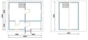 Дом 48м&sup2;, 2-этажный, участок 6 сот.  
