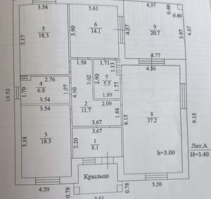 Дом 192м², 5-этажный, участок 7 сот.  