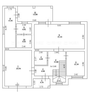 Дом 190м², 2-этажный, участок 0 сот.  