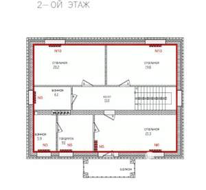 Дом 212м², 2-этажный, участок 5 сот.  