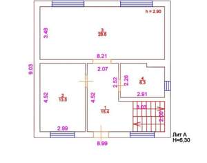 Дом 148м², 2-этажный, участок 4 сот.  