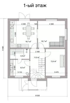 Дом 160м², 2-этажный, участок 5 сот.  