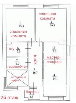 Дом 180м&sup2;, 2-этажный, участок 6 сот.  