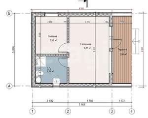 Дача 42м&sup2;, 1-этажный, участок 4 сот.  