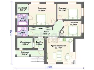 Дом 340м², 3-этажный, участок 7 сот.  