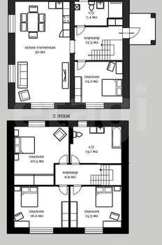 Дом 252м&sup2;, 2-этажный, участок 10 сот.  
