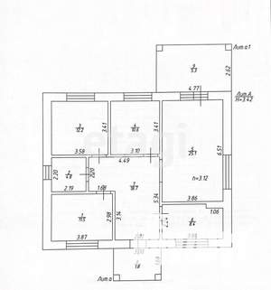 Дом 116м², 1-этажный, участок 6 сот.  