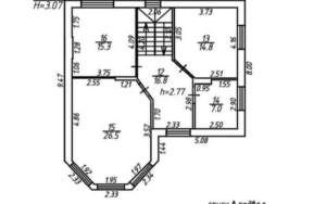 Дом 249м², 3-этажный, участок 5 сот.  