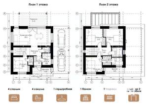 Дом 172м², 2-этажный, участок 6 сот.  