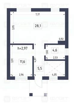 Дом 115м&sup2;, 2-этажный, участок 7 сот.  