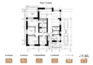 Дом 152м², 1-этажный, участок 7 сот.  