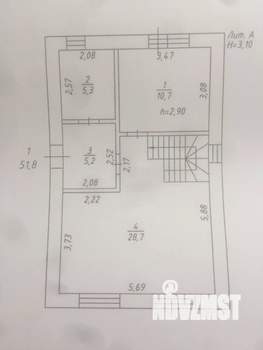 Дом 101м², 2-этажный, участок 5 сот.  