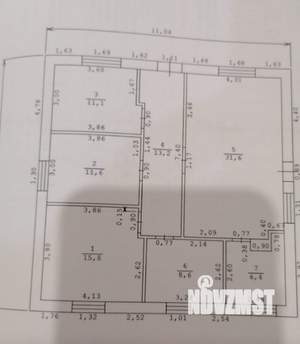 Дом 110м², 1-этажный, участок 6 сот.  