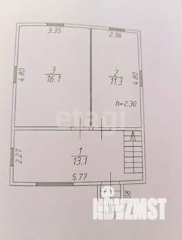 Дом 55м&sup2;, 2-этажный, участок 4 сот.  