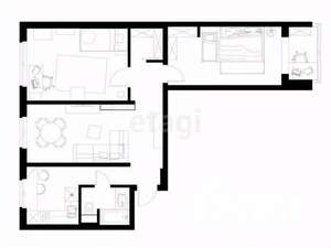 Дом 49м&sup2;, 1-этажный, участок 4 сот.  