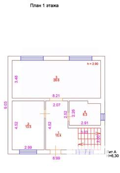 Коттедж 135м&sup2;, 2-этажный, участок 4 сот.  