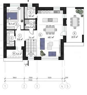 Дом 227м&sup2;, 2-этажный, участок 9 сот.  