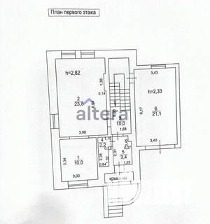 Дом 163м², 3-этажный, участок 10 сот.  