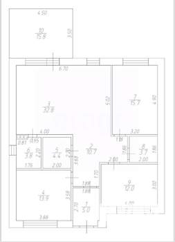 Дом 120м², 1-этажный, участок 6 сот.  