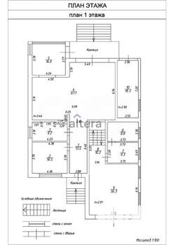 Дом 354м², 2-этажный, участок 8 сот.  