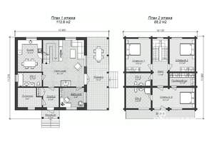 Дом 147м&sup2;, 3-этажный, участок 6 сот.  