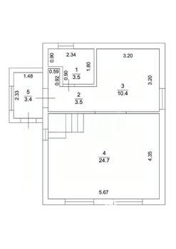 Дом 88м², 2-этажный, участок 315 сот.  