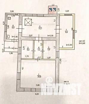 Дом 70м², 1-этажный, участок 4 сот.  