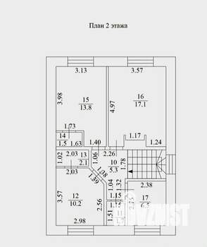 Дом 170м&sup2;, 2-этажный, участок 12 сот.  