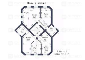 Дом 297м², 3-этажный, участок 7 сот.  