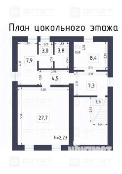 Дом 219м², 3-этажный, участок 9 сот.  