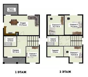 Дом 150м², 2-этажный, участок 5 сот.  