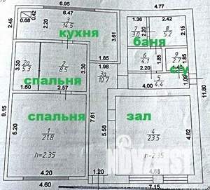 Дом 104м&sup2;, 1-этажный, участок 6 сот.  