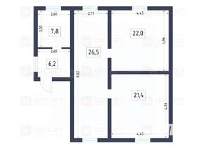 Дом 84м², 2-этажный, участок 6 сот.  