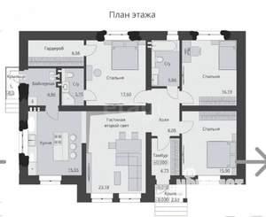 Дом 137м&sup2;, 1-этажный, участок 8 сот.  