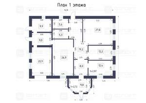Дача 292м², 2-этажный, участок 11 сот.  