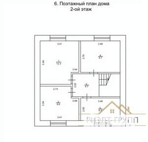 Дача 110м², 2-этажный, участок 3 сот.  
