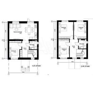 Дом 115м&sup2;, 2-этажный, участок 4 сот.  