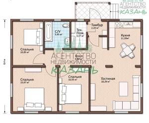 Дом 80м², 1-этажный, участок 6 сот.  