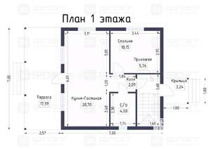 Дом 102м², 2-этажный, участок 6 сот.  