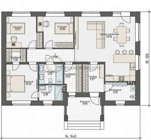 Дом 137м², 1-этажный, участок 5 сот.  
