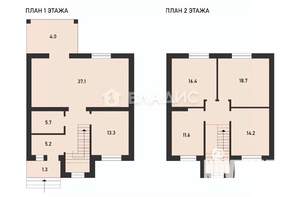 Дом 136м², 2-этажный, участок 5 сот.  