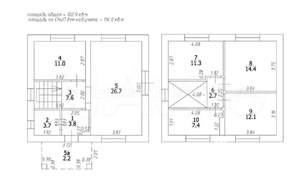 Дом 120м², 2-этажный, участок 5 сот.  
